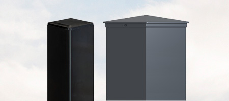 Stolpe til port og havelåge